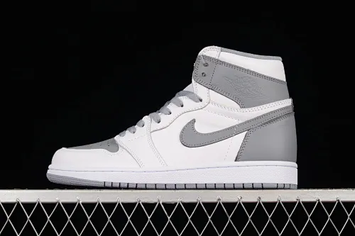 All categories Air Jordan Jordan series basketball shoes Air Jordan 1 High Air Jordan 1 High OG "Stealth" AJ1 Joe 1 high top white gray 555088-037
